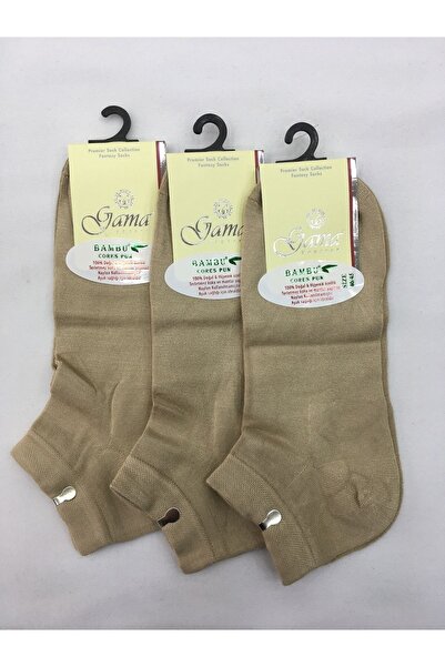 Gama Çorap 3 Pieces Bamboo 100% Natural Nylon Free Solid Colored Short Boots Thin Summer Men's Booties