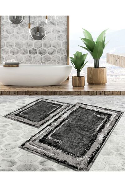CP Rug Decorative Kaymaz Taban Yıkanabilir Leke Tutmaz 2 Li Set60x10050x60ban...