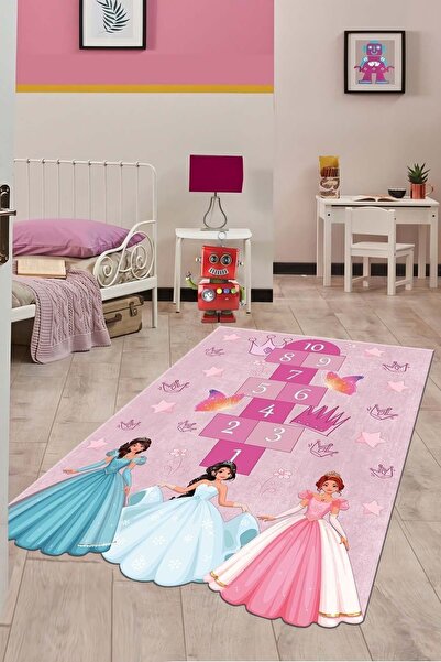 ALAADDİN CARPET Makinede Yıkanabilir Kaymaz Taban Leke Tutmaz Bebek Çocuk Oda...