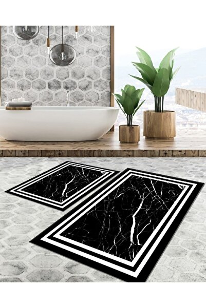 CP Rug Decorative Kaymaz Taban Yıkanabilir Leke Tutmaz 2 Li Set60x10050x60ban...