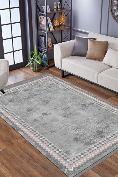 ALAADDİN CARPET Sonsuz Desen Dijital Baskı Yıkanabilir Kaymaz Taban Leke Tutm...