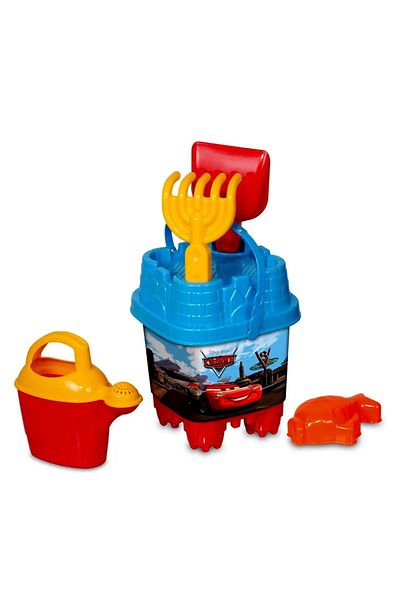 SAZE 6 Pieces Small Size Castle Cars Beach Sea Sand Bucket Luxury Bucket Set