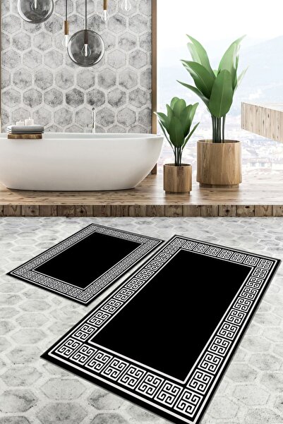 TulipDecorative Carpet Kaydırmaz Taban Yıkanabilir Leke Tutmaz 2 Li Set60x100...