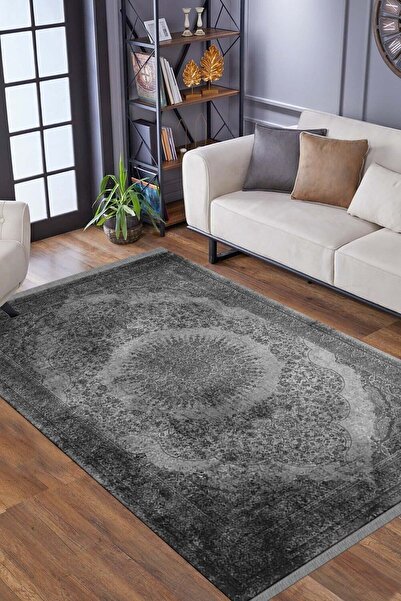 ALAADDİN CARPET Vintage Dijital Baskı Yıkanabilir Kaymaz Taban Leke Tutmaz Sa...
