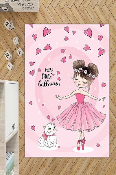 CP Rug Decorative Balerin Dijital Baskı Yıkanabilir Kaymaz Taban Leke Tutmaz ...