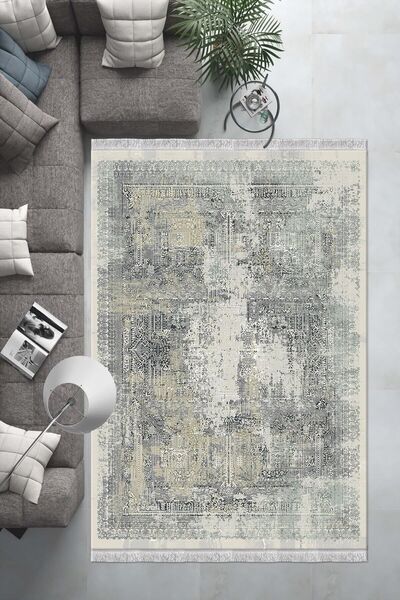 CP Rug Decorative Eskitme Desen Dijital Baskı Yıkanabilir Kaymaz Taban Leke T...