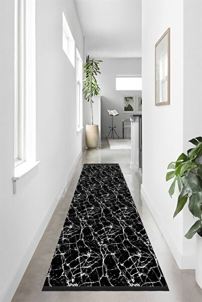 ALAADDİN CARPET Yıkanabilir Kaymaz Tabanlı Kesme Dijital Baskı Yolluk Leke Tu...