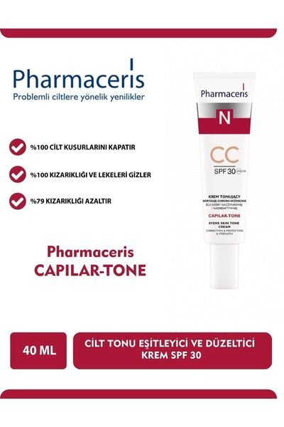 Pharmaceris Leke ve Kızarıklıklara Karşı Cilt Tonu Eşitleyici Spf 30+Capılar-...