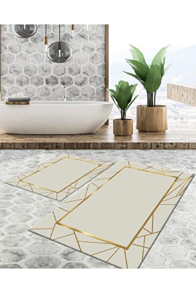 CP Rug Decorative Kaymaz Taban Yıkanabilir Leke Tutmaz 2 Li Set60x10050x60ban...