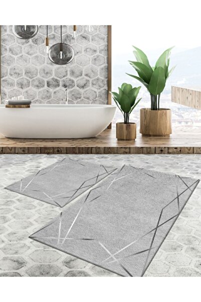 CP Rug Decorative Kaymaz Taban Yıkanabilir Leke Tutmaz 2 Li Set60x10050x60ban...