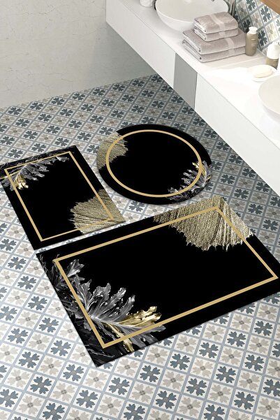 ALAADDİN CARPET Kaymaz Tabanlı Leke Tutmaz Yıkanabilir 3lu (60x100) 2(50x60)b...
