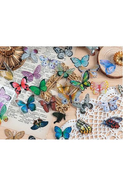 SF SCRAPBOOK KIRTASİYE Scrapbook with Butterfly Sticker - Agenda Planner Bullet Journal