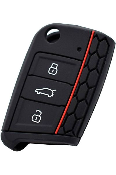 Natural Black Silicone WV Golf 7 Keychain Container
