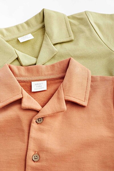 Next Baby Green/Orange 2-Piece Jersey Collar Sleeping Bag Romper Set - 100% Organic Cotton ALY01557