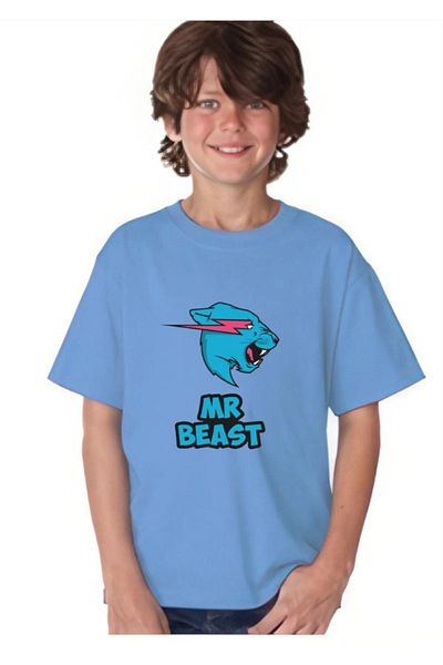 Evomind 1 tricou este un cadou pentru achiziții de 5 și peste în coș - Tricou pentru copii unisex cu imprimeu Mr Beast