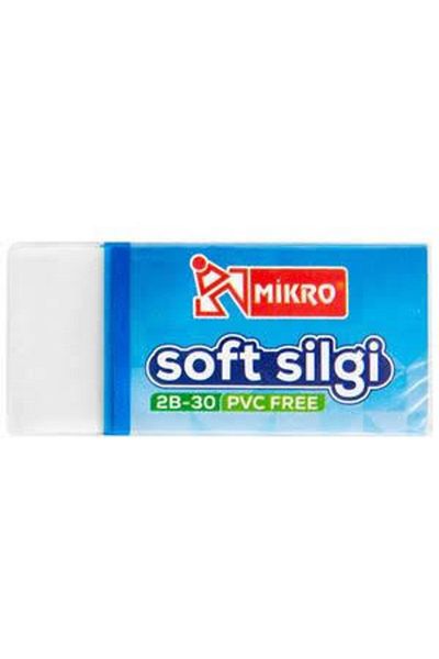 Mikro Soft Eraser White Non-Marking Eraser 2 Pieces Non-Marking Eraser