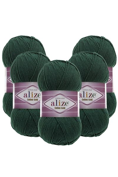 Alize Cotton Gold 5-Piece 426 Petrol Green Hand Knitting Yarn