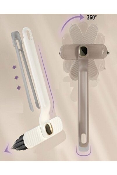 SARFEX Derz Pencere Oluğu Temizleyici Döner Başlıklı Temizlik Fırçası Cımbızlı