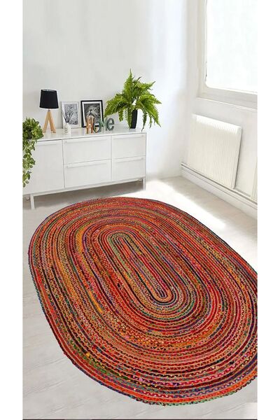 eco concept Dijital Baskı Halı, Jüt Halı, Bohem Halı, Oval Halı, Kaymaz Taban...