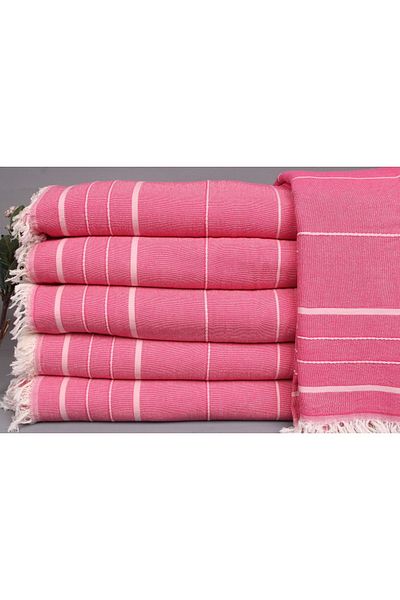 Kayra Export بيكيه فوشيا-وردي 200x250 سم غطاء قطن 100% بيكيه منسوج متوسط السُمك