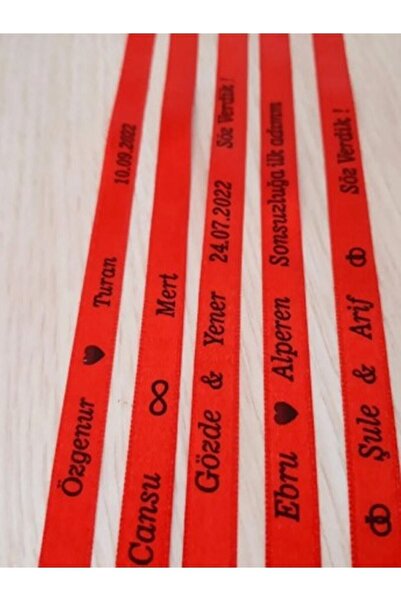 elitbaskı25 Cırtsız Isim Yazılı Baskılı Söz - Nişan Kişiye Özel Kurdele