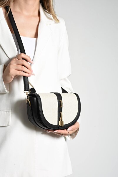 NBİBAGS حقيبة كروس نسائية بتصميم متباين وقابلة للقفل