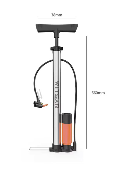 Janissary Göstergeli Bisiklet Ayak Pompası, Yüksek Basınçlı 160 PSI ile Hava ...