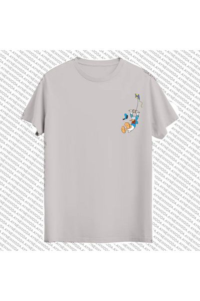 aynewmoda Oversize Duck Printed T-Shirt