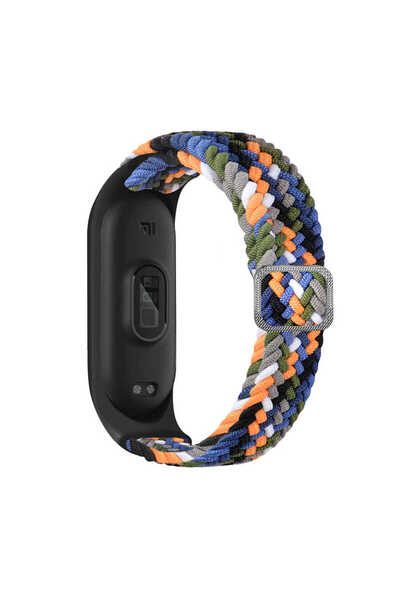 Fibaks Xiaomi Mi Band 8/9/10 Compatible Straw Weave Fabric Cord Strap Wristband
