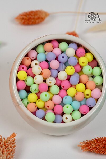 LANDOFACCESSORY Colorful Acrylic Beads 8 mm - Necklace, Bracelet, Clasp Acces...