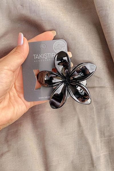 TAKIŞTIR مشبك كوليت لوتس أسود اللون