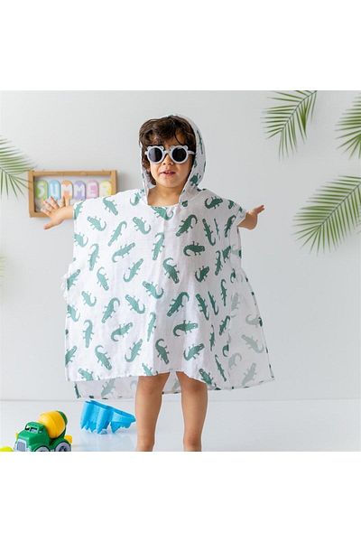 Mama Yoyo Baby&Kids Organic Muslin Poncho - Crocco