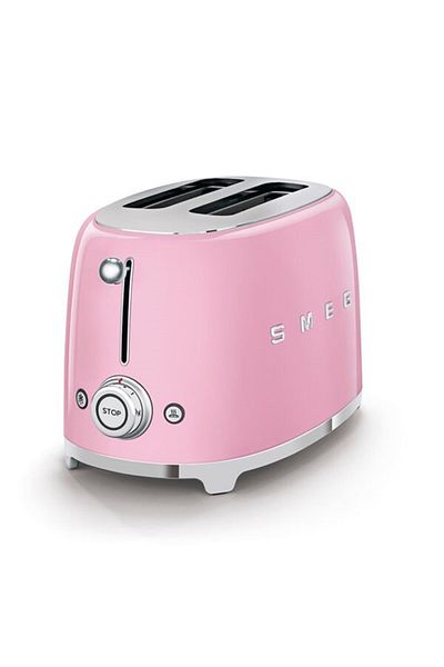 SMEG Pink Kettle And 2x1 Toaster Set Klf03-tsf01pkeu