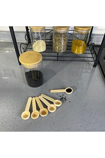 efmues Mini Bambu Baharat Kaşığı 6 adet