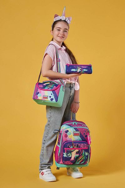 Coral High Set de genți de încărcare cu unicorn verde apă roz 0123758