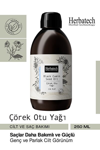 Herbatech Çörek Otu Yağı 250ml Saç Bakımı Ve Cilt Bakımı Etkili