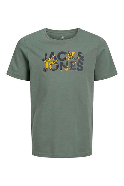 Jack & Jones Jack Jones JJSTYD Corp Splash Tee - Kids Green T-shirt, SS C-Neck, LN Jnr12270161-21