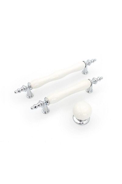 porselen Handle 128 Mm Simple Silver-white