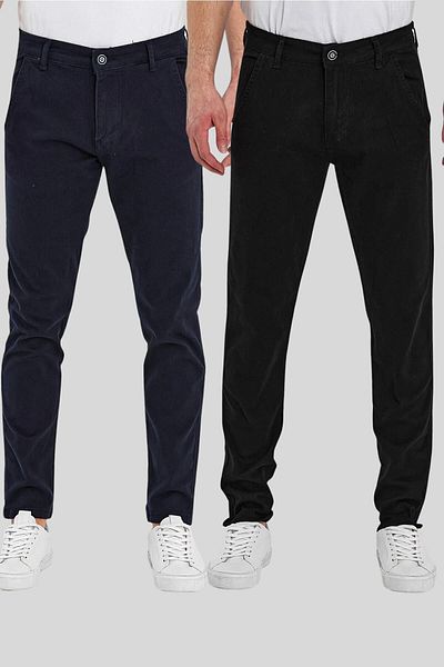 DAMGA JEANS Men's Seasonal 2-Piece 5 Pocket Comfortable Chino Pants Set