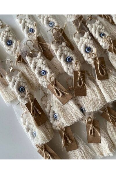 Larmina Decoration Μπρελόκ Μακραμέ με 20 Χάντρες του Κακού Ματιού