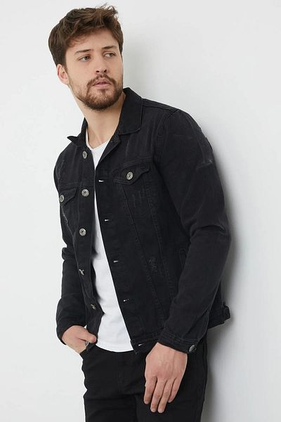 DAMGA JEANS Ανδρικό τζιν μπουφάν 2 Πακέτο 100% Βαμβάκι Daily Street Fashion Άνετο