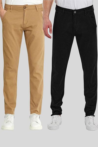 DAMGA JEANS Ανδρικό άνετο σετ παντελόνι Chino 2 τεμαχίων εποχικής τσέπες