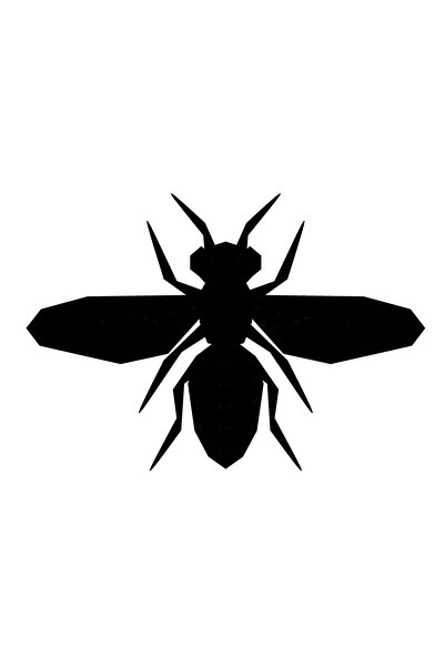 Kıvırcıkyoga ملصق حائط للكمبيوتر المحمول بتصميم هندسي على شكل نحلة مقاس 30 × ...