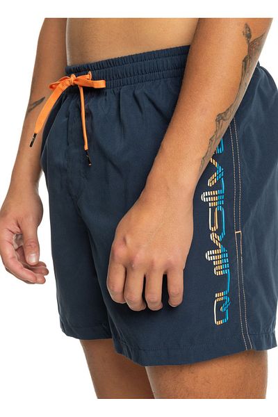 Quiksilver Ανδρικό σορτς με κανονική μέση μπλε Navy μαγιό EQYJV04061_BEHIND WAVES