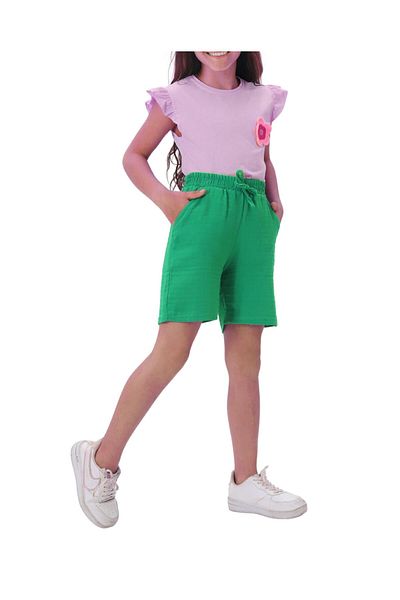 Fox Life Kids Girl's Muslin Set - Shorts and T-shirt