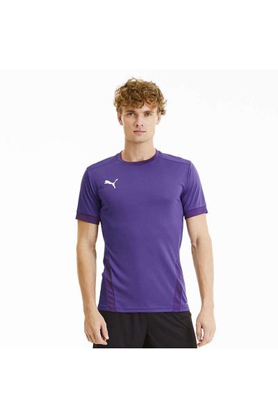 Puma تي شيرت رجالي من Team Goal 23 Jersey باللون الأرجواني برقبة دائرية