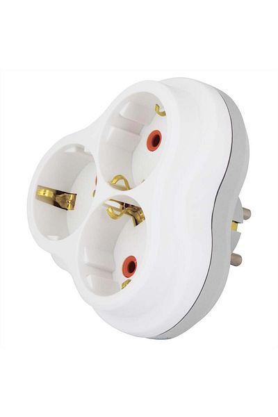 Nilson Quattro Golyad Triple Socket - White