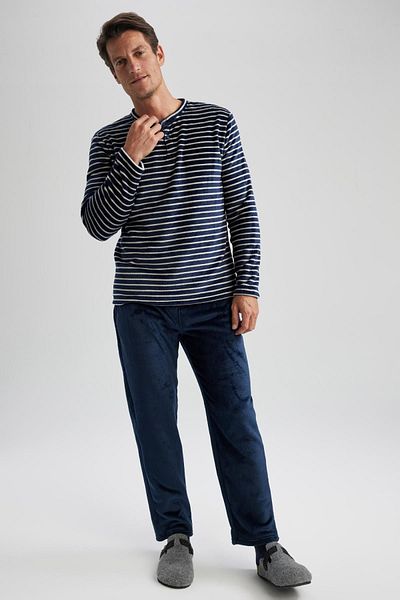 DeFacto Long Sleeve Striped Regular Fit Pajama Set - A3443ax23au