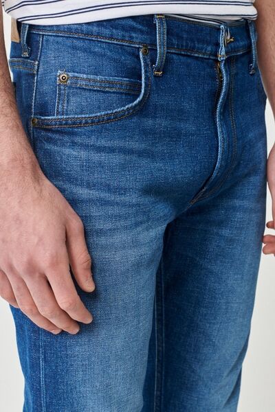 Lee Rider Slim Straight Fit Dar Kesim Esnek Jean Kot Pantolon