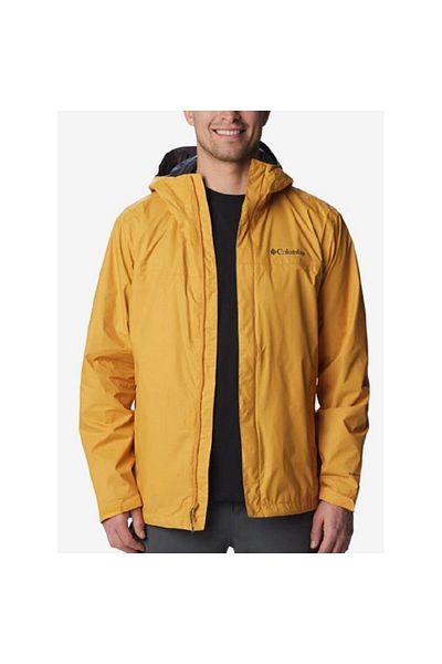 Columbia Мъжки жълт дъждобран с качулка Watertight II